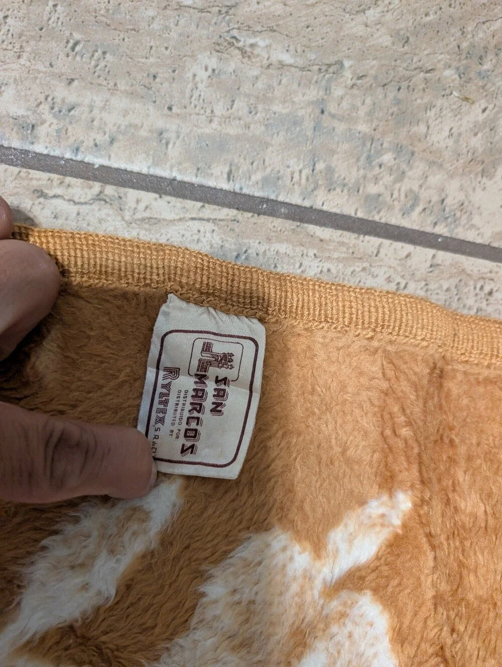 Vintage San Marcos Baby kitty Blanket